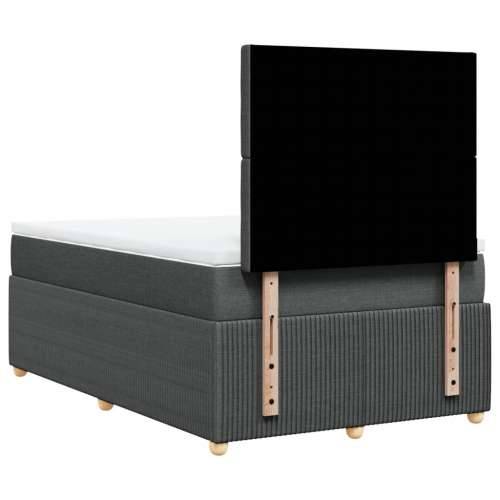 Krevet box spring s madracem tamnosivi 120 x 190 cm tkanina - Tamno siva 120 x 190 cm gumbi Cijena