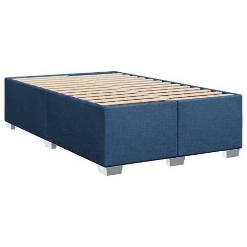 Krevet s oprugama i madracem plavi 120 x 190 cm od tkanine - Plava 120 x 190 cm Blok s kvadratima Cijena