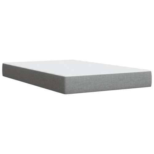 Krevet s oprugama i madracem svjetlosivi 120x190 cm od tkanine - Svjetlosiva 120 x 190 cm Blok s kvadratima Cijena