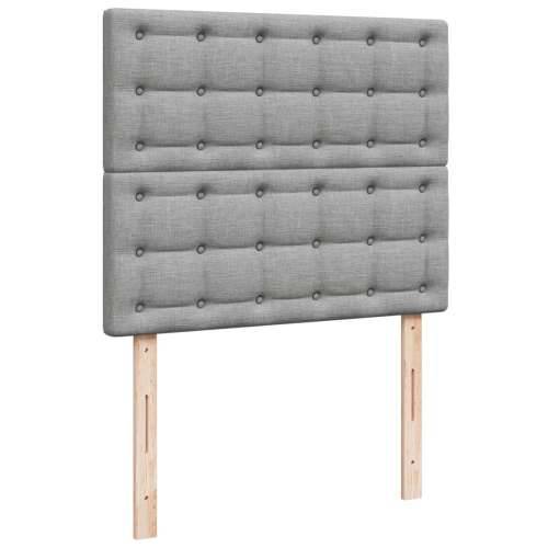 Krevet s oprugama i madracem svjetlosivi 120x190 cm od tkanine - Svjetlosiva 120 x 190 cm gumbi Cijena