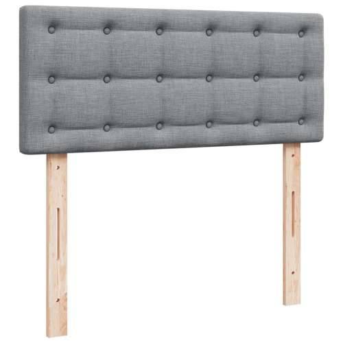 Krevet s oprugama i madracem svjetlosivi 120x190 cm od tkanine - Svjetlosiva 120 x 190 cm gumbi Cijena