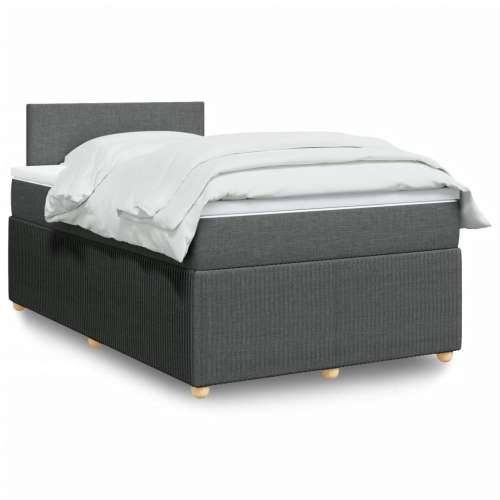 Krevet box spring s madracem tamnosivi 120 x 190 cm tkanina - Tamno siva 120 x 190 cm Gladak dizajn Cijena