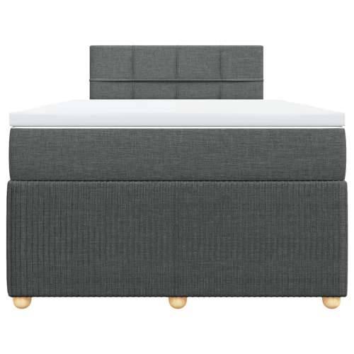 Krevet box spring s madracem tamnosivi 120 x 190 cm tkanina - Tamno siva 120 x 190 cm Blok s kvadratima Cijena