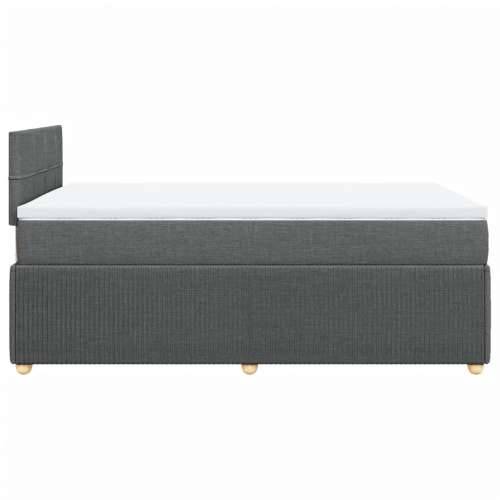 Krevet box spring s madracem tamnosivi 120 x 190 cm tkanina - Tamno siva 120 x 190 cm Blok s kvadratima Cijena