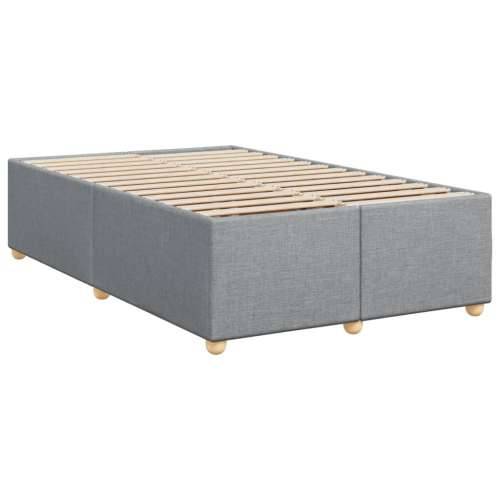 Krevet s oprugama i madracem svjetlosivi 120x190 cm od tkanine - Svjetlosiva 120 x 190 cm Dizajn s gumbima Cijena