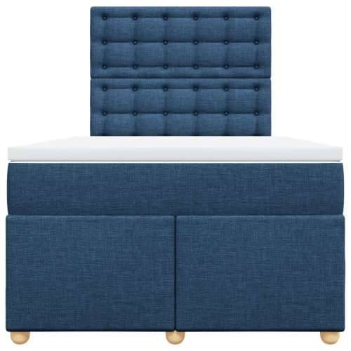 Krevet s oprugama i madracem plavi 120 x 190 cm od tkanine - Plava 120 x 190 cm gumbi Cijena