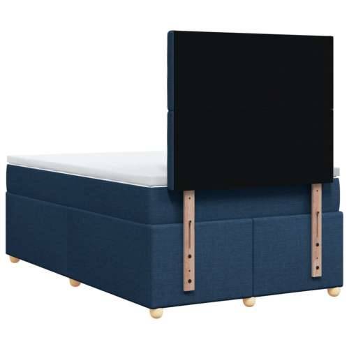 Krevet s oprugama i madracem plavi 120 x 190 cm od tkanine - Plava 120 x 190 cm gumbi Cijena
