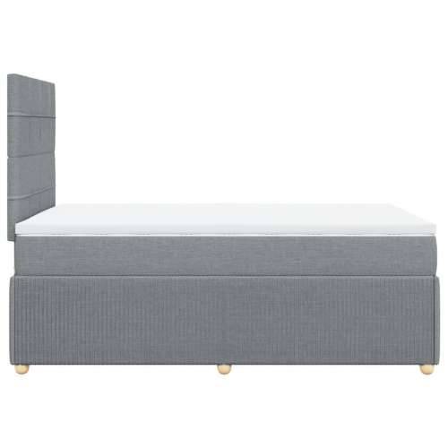 Krevet s oprugama i madracem svjetlosivi 120x190 cm od tkanine - Svjetlosiva 120 x 190 cm Blok s kvadratima Cijena