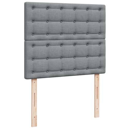 Krevet s oprugama i madracem svjetlosivi 120x190 cm od tkanine - Svjetlosiva 120 x 190 cm gumbi Cijena