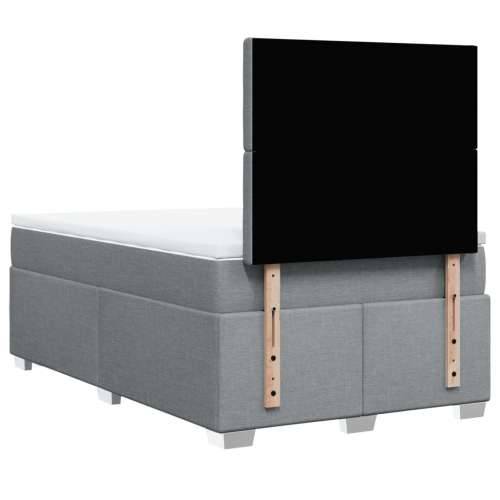 Krevet s oprugama i madracem svjetlosivi 120x190 cm od tkanine - Svjetlosiva 120 x 190 cm gumbi Cijena