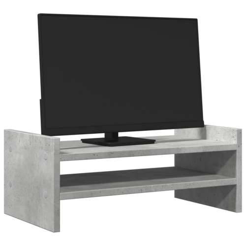 Stalak za monitor siva boja betona 50x27x20cm konstruirano drvo - Beton siva 50 x 27 x 20 cm Cijena