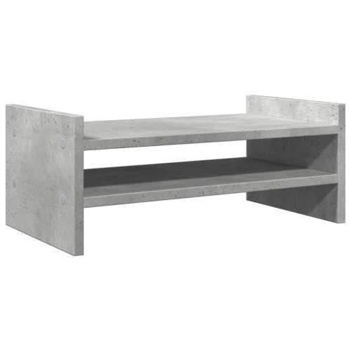 Stalak za monitor siva boja betona 50x27x20cm konstruirano drvo - Beton siva 50 x 27 x 20 cm Cijena
