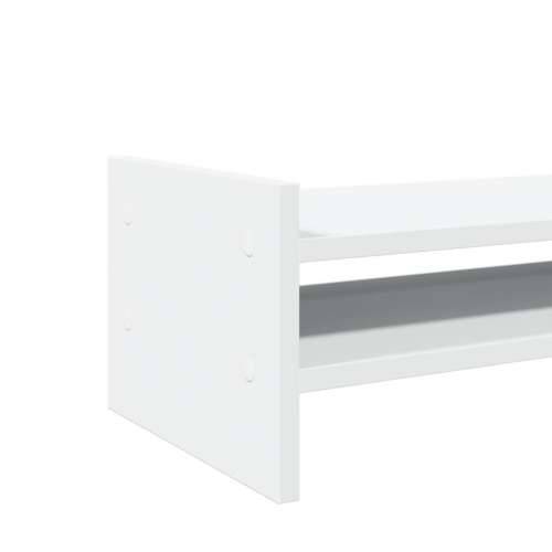 Stalak za monitor bijeli 50x27x20 cm od konstruiranog drva - Bijela 50 x 27 x 20 cm Cijena