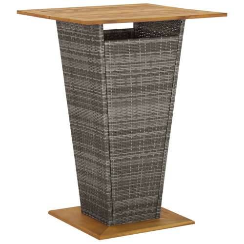 3-dijelni vrtni barski set od poliratana s jastucima sivi - Siva 80 x 80 x 110 cm 2 Cijena