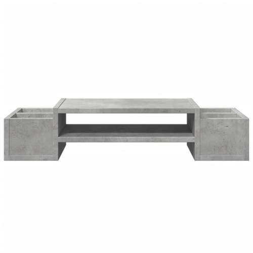 Stalak za monitor s pohranom boja betona 70 x 27 x 15 cm drveni - Beton siva 70 x 27 x 15 cm Cijena