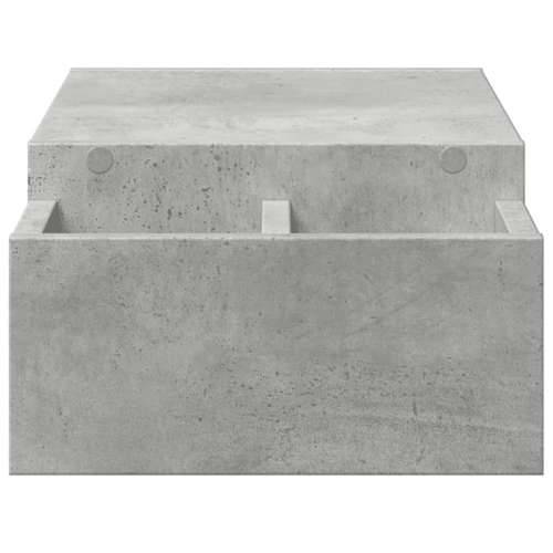 Stalak za monitor s pohranom boja betona 70 x 27 x 15 cm drveni - Beton siva 70 x 27 x 15 cm Cijena