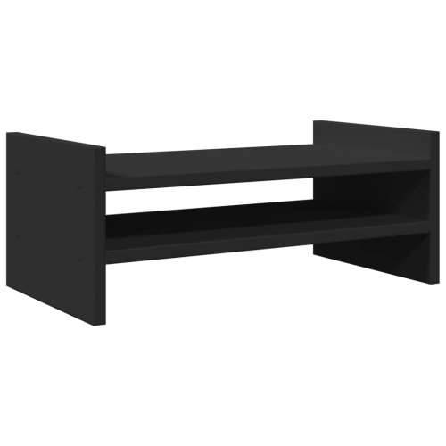 Stalak za monitor crni 50x27x20 cm od konstruiranog drva - Crna 50 x 27 x 20 cm Cijena