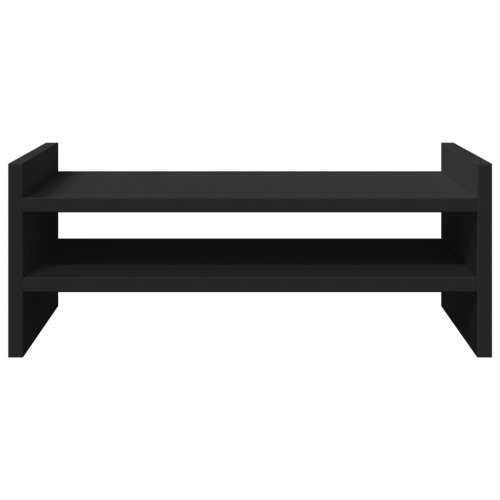 Stalak za monitor crni 50x27x20 cm od konstruiranog drva - Crna 50 x 27 x 20 cm Cijena