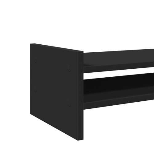 Stalak za monitor crni 50x27x20 cm od konstruiranog drva - Crna 50 x 27 x 20 cm Cijena