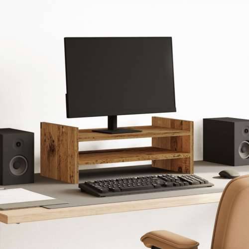 Stalak za monitor boja drva 50 x 27 x 20 cm konstruirano drvo - Staro drvo 50 x 27 x 20 cm Cijena