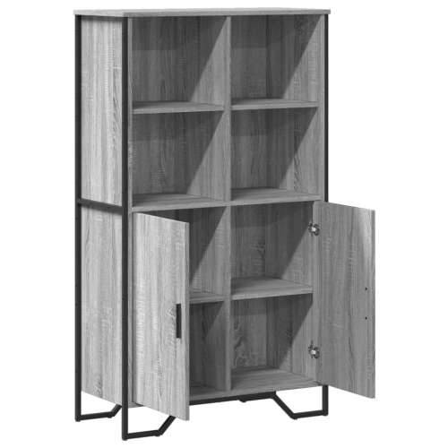 Visoka komoda boja hrasta 79,5x35,5x137,5 cm konstruirano drvo - Sivi hrast sonoma 1 Cijena