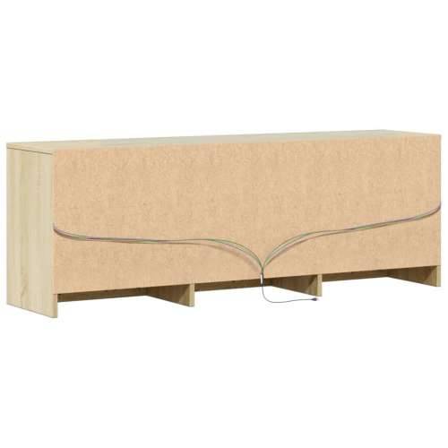TV ormarić s LED svjetlima boja hrasta 140x34x50 cm drveni - sonoma hrast 1 140 cm Cijena