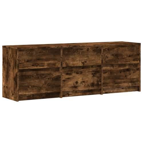 TV ormarić s LED svjetlima boja hrasta 140x34x50 cm drveni - Dimljeni hrast 1 140 cm Cijena