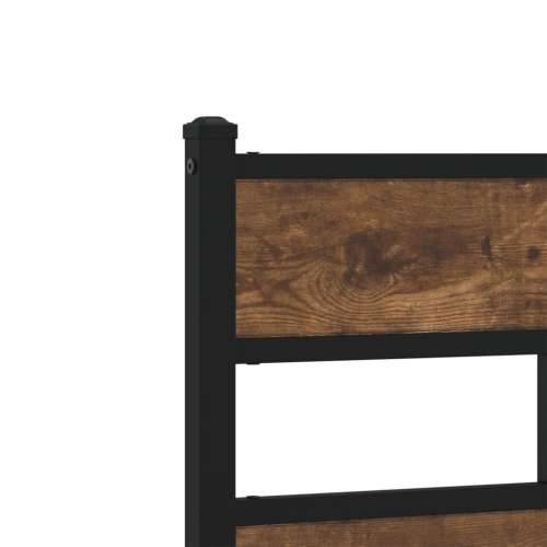Metalni okvir kreveta bez madraca boja hrasta 160x200 cm Dimljeni hrast 160 x 200 cm s uzglavljem i podnožjem Cijena