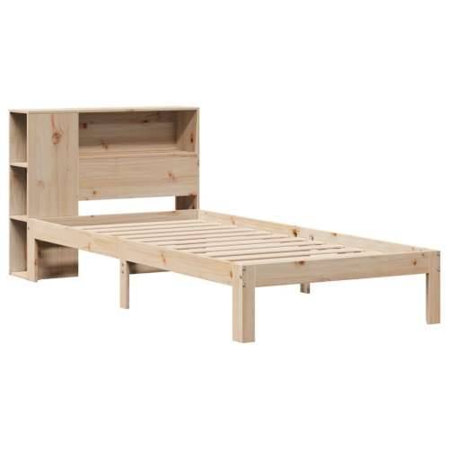 Krevet s regalom za knjige bez madraca 75x190 cm borovina Prirodna 75 x 190 cm Cijena