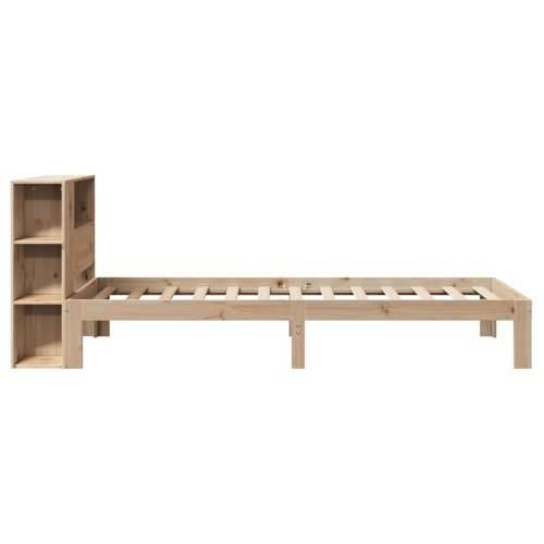 Krevet s regalom za knjige bez madraca 75x190 cm borovina Prirodna 75 x 190 cm Cijena