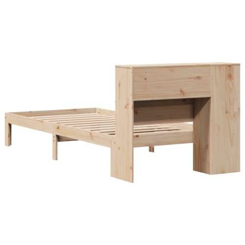 Krevet s regalom za knjige bez madraca 75x190 cm borovina Prirodna 75 x 190 cm Cijena