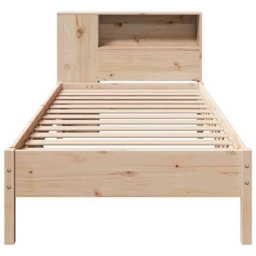 Krevet s regalom za knjige bez madraca 100 x 200 cm od borovine Prirodna 100 x 200 cm Cijena