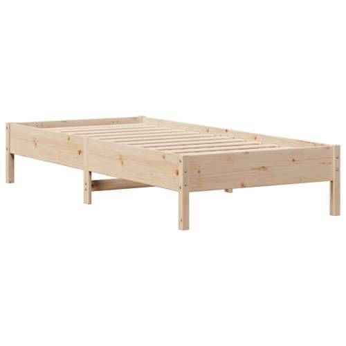 Krevet s regalom za knjige bez madraca 100 x 200 cm od borovine Prirodna 100 x 200 cm Cijena