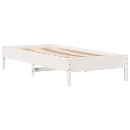 Krevet s regalom za knjige bez madraca bijeli 90x200cm borovina - Bijela 90 x 200 cm Cijena