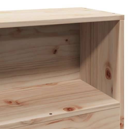 Krevet s regalom za knjige bez madraca 90x190 cm od borovine - Prirodna 90 x 190 cm Cijena