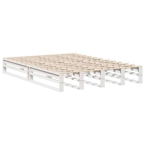 Krevet s regalom za knjige bez madraca bijeli 135x190cm od drva - Bijela 135 x 190 cm Cijena