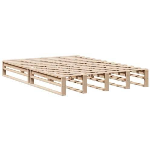 Krevet s regalom za knjige bez madraca 140x190 cm masivno drvo - Smeđa 140 x 190 cm Cijena