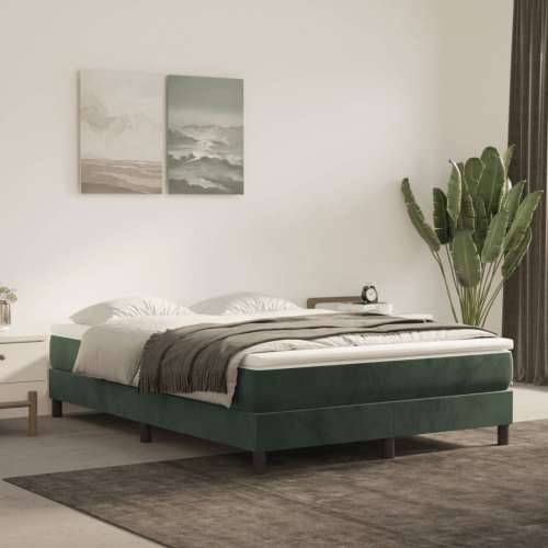 Madrac s oprugama tamnozeleni 140x220x20 cm baršunasti - Tamnozelena 140 x 220 cm 1 Cijena