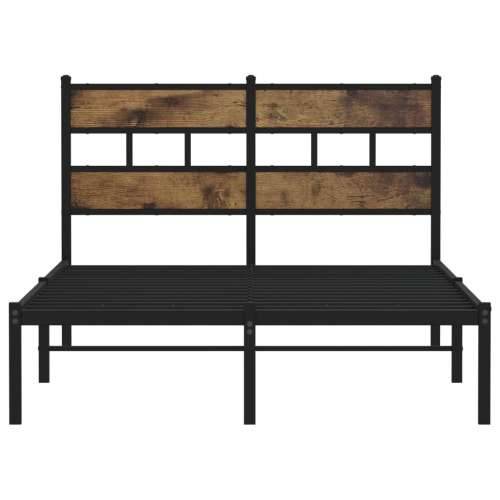 Metalni okvir kreveta bez madraca boja hrasta 120x200 cm - Dimljeni hrast 120 x 200 cm s uzglavljem Cijena