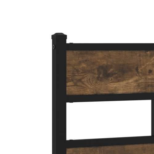 Metalni okvir kreveta bez madraca boja hrasta 120x200 cm - Dimljeni hrast 120 x 200 cm s uzglavljem Cijena