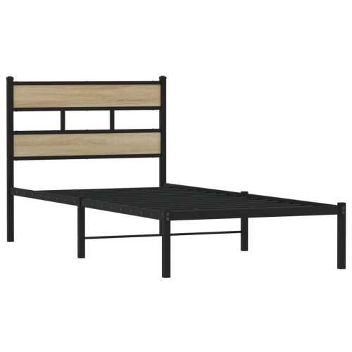 Metalni okvir kreveta bez madraca boja hrasta sonome 80x200 cm - sonoma hrast 80 x 200 cm s uzglavljem Cijena