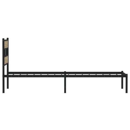 Metalni okvir kreveta bez madraca boja hrasta sonome 80x200 cm - sonoma hrast 80 x 200 cm s uzglavljem Cijena