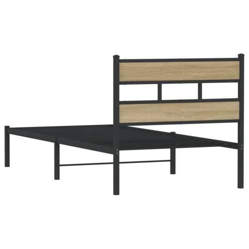 Metalni okvir kreveta bez madraca boja hrasta sonome 80x200 cm - sonoma hrast 80 x 200 cm s uzglavljem Cijena