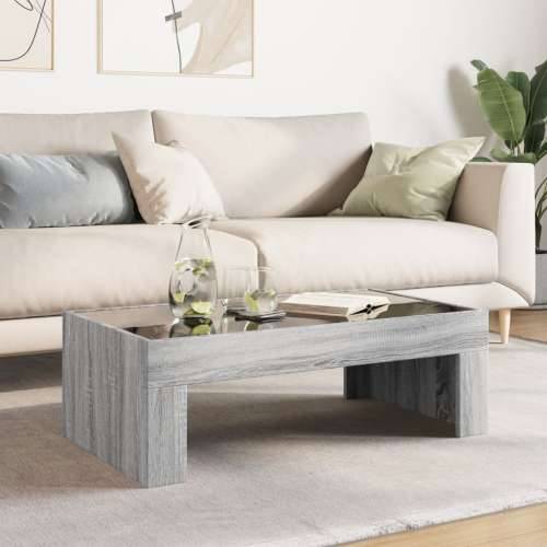 Stolić s beskonačnim LED svjetlima boja hrasta 90x50x30 cm - Sivi hrast sonoma 1 90 cm 50 cm Cijena