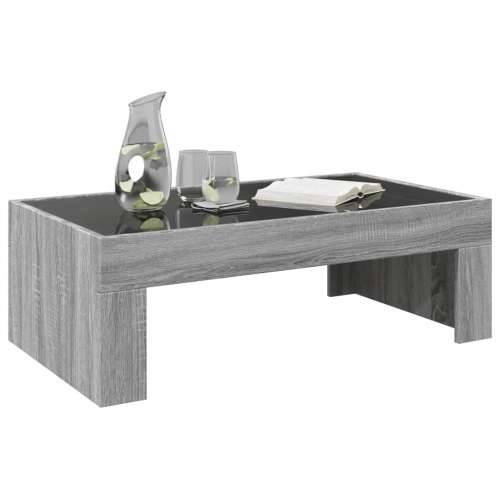 Stolić s beskonačnim LED svjetlima boja hrasta 90x50x30 cm - Sivi hrast sonoma 1 90 cm 50 cm Cijena