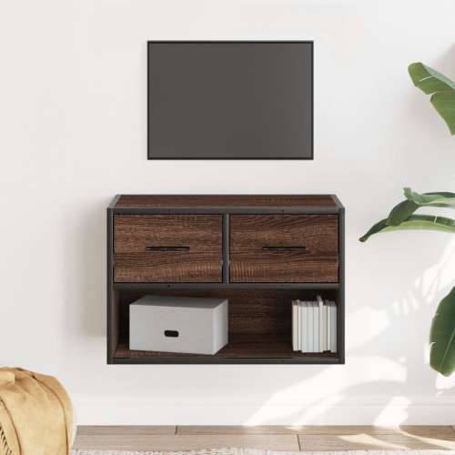 TV ormarić boja hrasta 60x31x39,5 cm konstruirano drvo i metal - Smeđi hrast 1 60 cm Cijena