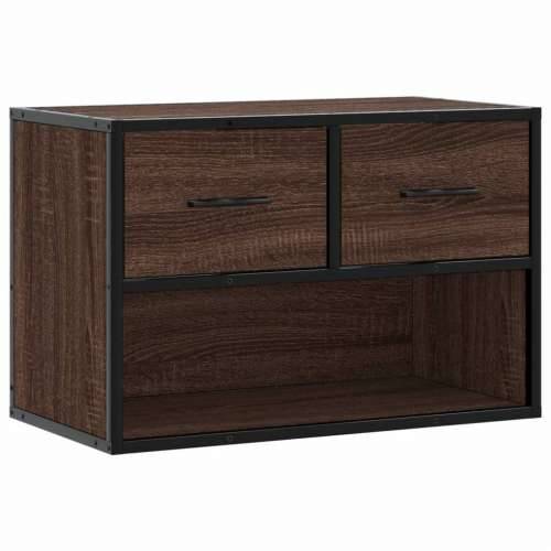 TV ormarić boja hrasta 60x31x39,5 cm konstruirano drvo i metal - Smeđi hrast 1 60 cm Cijena