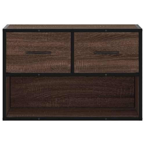 TV ormarić boja hrasta 60x31x39,5 cm konstruirano drvo i metal - Smeđi hrast 1 60 cm Cijena