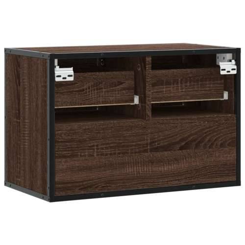 TV ormarić boja hrasta 60x31x39,5 cm konstruirano drvo i metal - Smeđi hrast 1 60 cm Cijena
