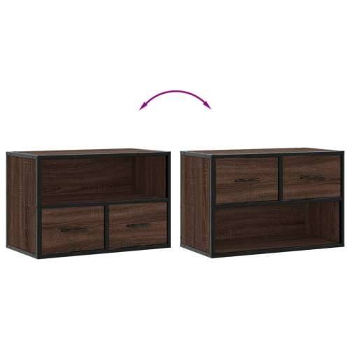 TV ormarić boja hrasta 60x31x39,5 cm konstruirano drvo i metal - Smeđi hrast 1 60 cm Cijena